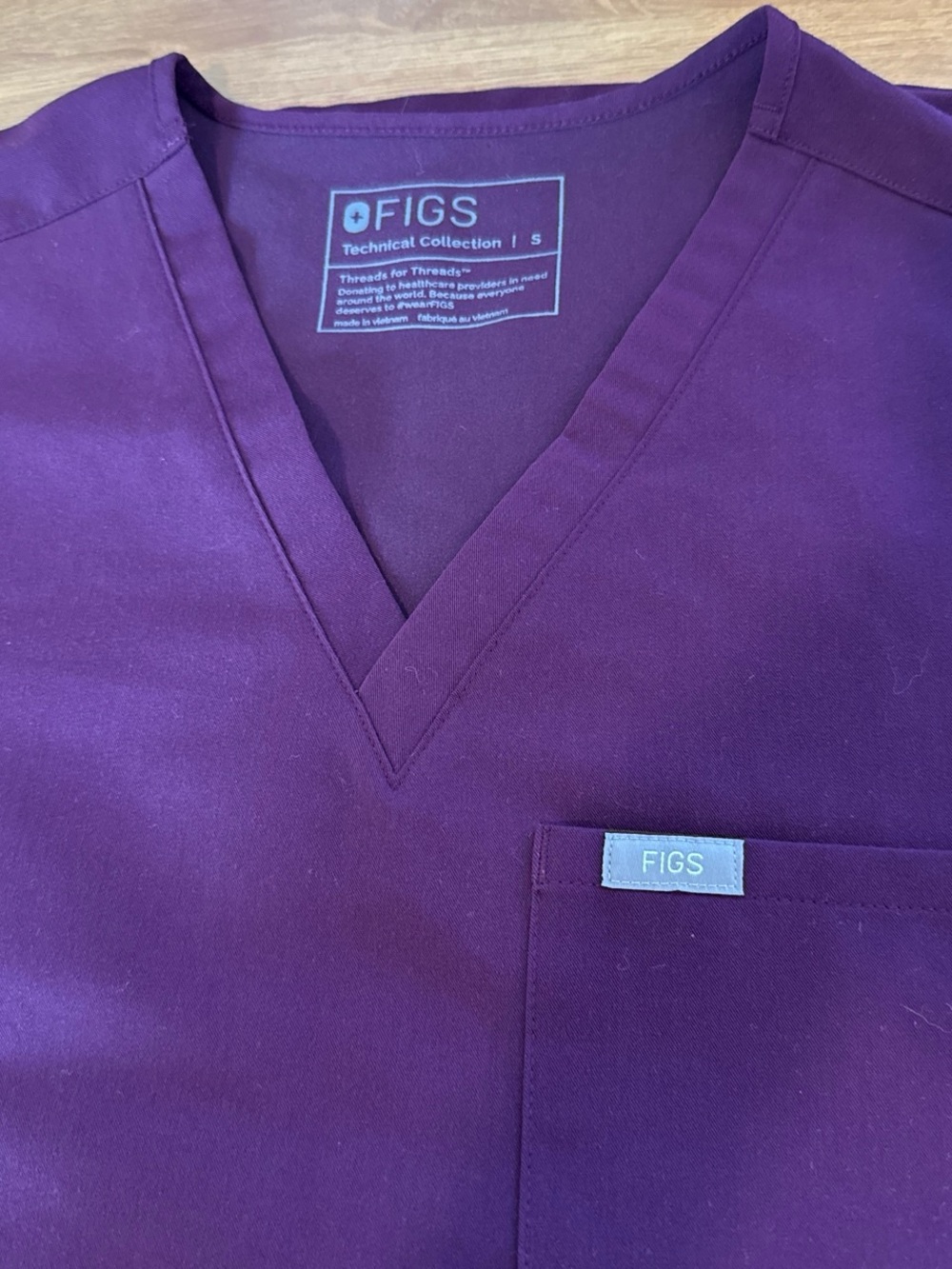 Figs Purple Scrub Top